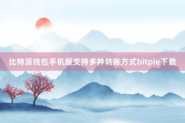 比特派钱包手机版支持多种转账方式bitpie下载