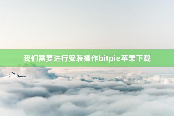 我们需要进行安装操作bitpie苹果下载