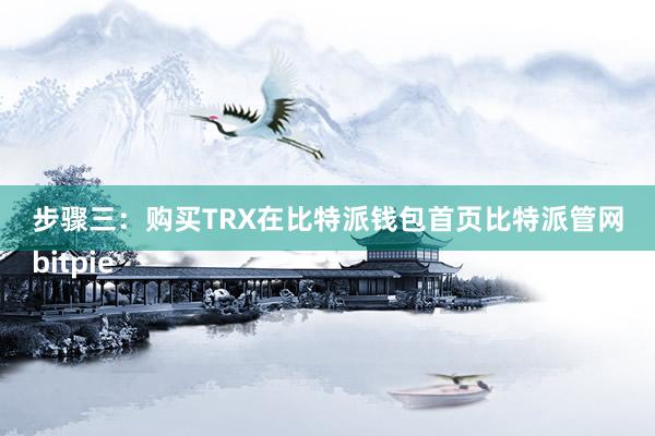 步骤三：购买TRX在比特派钱包首页比特派管网
bitpie