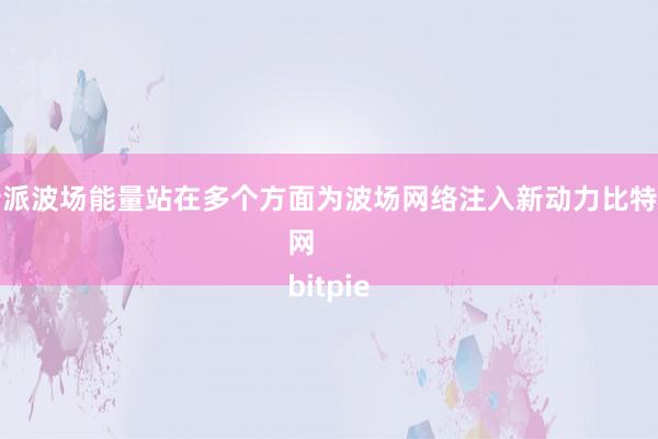 比特派波场能量站在多个方面为波场网络注入新动力比特派管网
bitpie