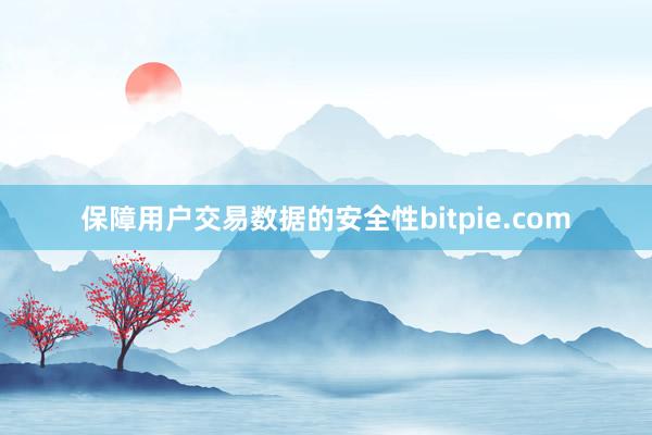 保障用户交易数据的安全性bitpie.com