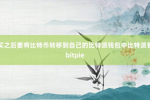 购买之后要将比特币转移到自己的比特派钱包中比特派管网
bitpie