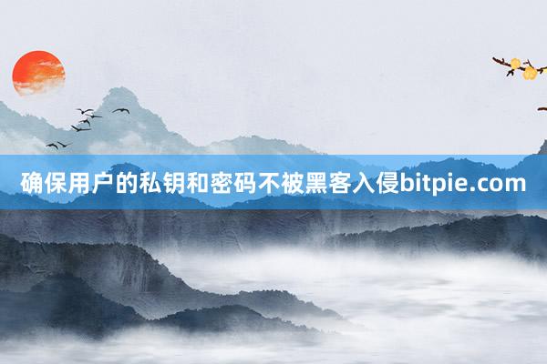 确保用户的私钥和密码不被黑客入侵bitpie.com