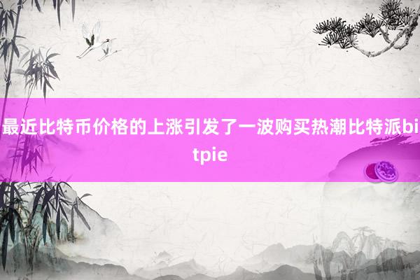 最近比特币价格的上涨引发了一波购买热潮比特派bitpie