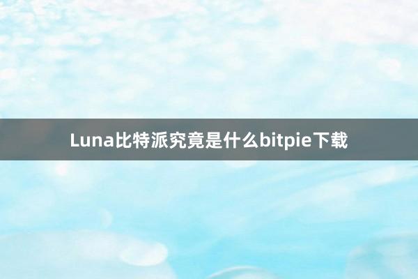 Luna比特派究竟是什么bitpie下载