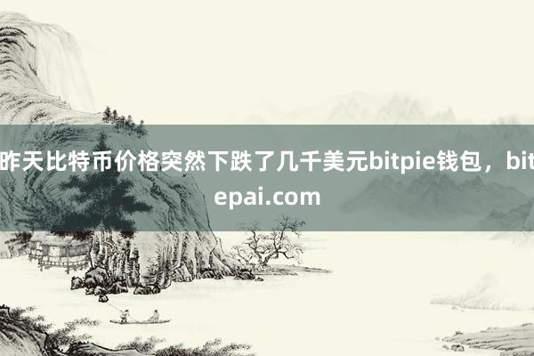 昨天比特币价格突然下跌了几千美元bitpie钱包，bitepai.com