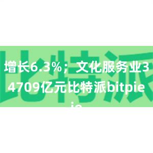 增长6.3%；文化服务业34709亿元比特派bitpie