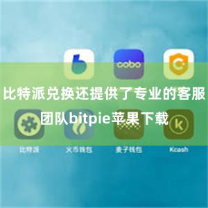 比特派兑换还提供了专业的客服团队bitpie苹果下载