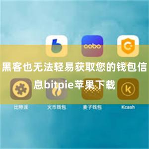 黑客也无法轻易获取您的钱包信息bitpie苹果下载